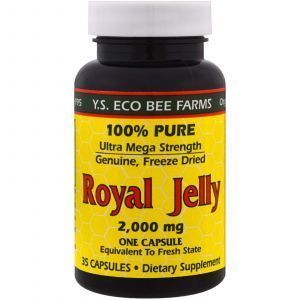 Маточное молочко, Royal Jelly, Y.S. Eco Bee Farms, 35 капсул