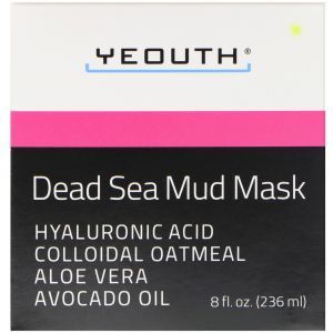 Маска с грязью Мертвого моря, Dead Sea Mud Mask, Yeouth, 236 мл