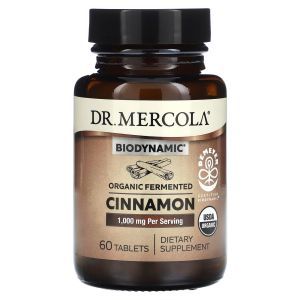 Ферментированная корица, Organic Fermented Cinnamon, Biodynamic, Dr. Mercola, органическая, 500 мг, 60 таблеток