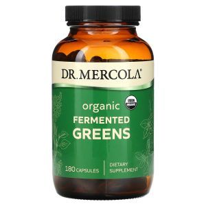 Ферментированная зелень, Organic Fermented Greens, Dr. Mercola, органическая, 180 капсул