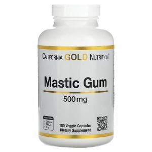 Мастиковая смола, Mastic Gum, California Gold Nutrition, 500 мг, 180 капсул