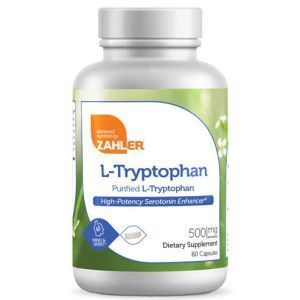 Триптофан очищенный (L-Tryptophan), Zahler, 500 мг, 60 капсул