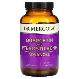Кверцетин и птеростильбен, Advanced, Quercetin and Pterostilbene, Dr. Mercola, 180 капсул