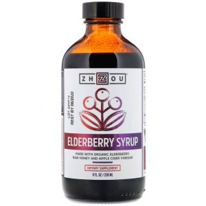 Сироп бузины, Elderberry Syrup, Zhou Nutrition, 236 мл